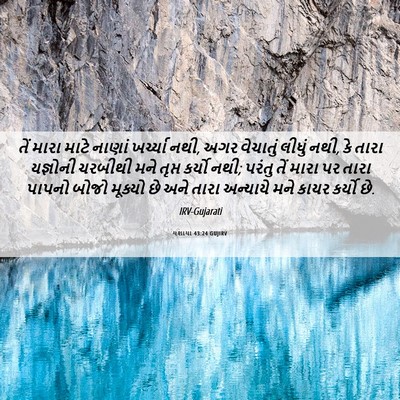 Picture 06 - યશાયા 43:24 GUJIRV - તેં મારા માટે - Bible Verse Picture