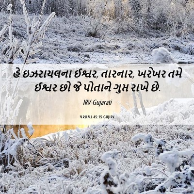 Picture 06 - યશાયા 45:15 GUJIRV - હે ઇઝરાયલના ઈશ્વર, - Bible Verse Picture