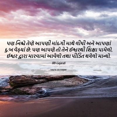 Picture 06 - યશાયા 53:4 GUJIRV - પણ નિશ્ચે તેણે - Bible Verse Picture