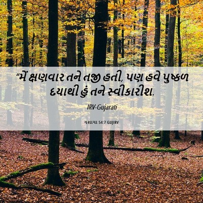 Picture 06 - યશાયા 54:7 GUJIRV - “મેં ક્ષણવાર તને - Bible Verse Picture