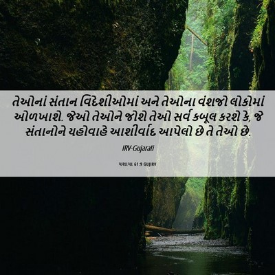 Picture 06 - યશાયા 61:9 GUJIRV - તેઓનાં સંતાન - Bible Verse Picture