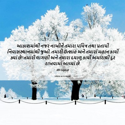 Picture 06 - યશાયા 63:15 GUJIRV - આકાશમાંથી નજર - Bible Verse Picture