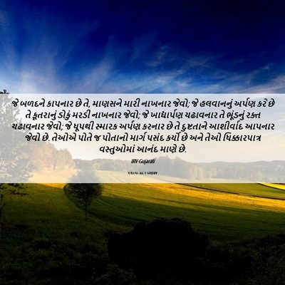 Picture 06 - યશાયા 66:3 GUJIRV - જે બળદને કાપનાર છે - Bible Verse Picture
