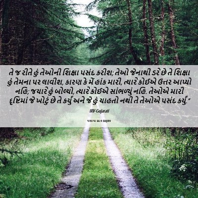 Picture 06 - યશાયા 66:4 GUJIRV - તે જ રીતે હું તેઓની - Bible Verse Picture