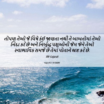 Picture 06 - યહૂદાનો 1:10 GUJIRV - તોપણ તેઓ જે વિષે - Bible Verse Picture