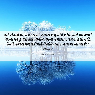 Picture 06 - યહોશુઆ 10:19 GUJIRV - તમે પોતાને પાછા ના - Bible Verse Picture