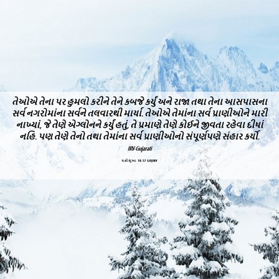 Picture 06 - યહોશુઆ 10:37 GUJIRV - તેઓએ તેના પર હુમલો - Bible Verse Picture