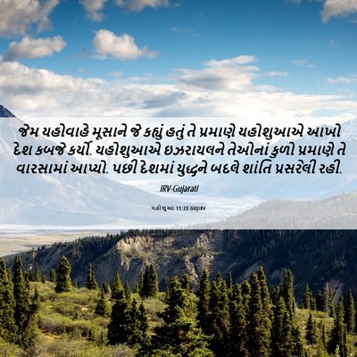 Picture 06 - યહોશુઆ 11:23 GUJIRV - જેમ યહોવાહે - Bible Verse Picture