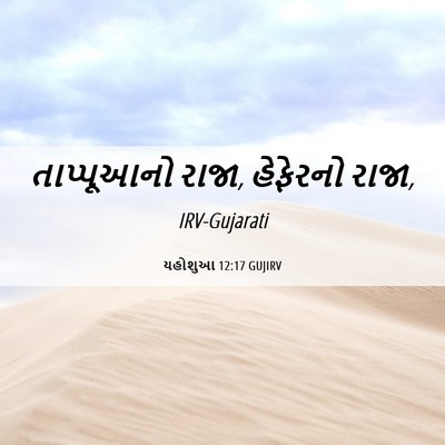 Picture 06 - યહોશુઆ 12:17 GUJIRV - તાપ્પૂઆનો રાજા, - Bible Verse Picture