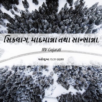 Picture 06 - યહોશુઆ 15:31 GUJIRV - સિકલાગ, માદમાન્ના - Bible Verse Picture