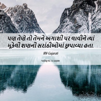 Picture 06 - યહોશુઆ 2:6 GUJIRV - પણ તેણે તો તેમને - Bible Verse Picture