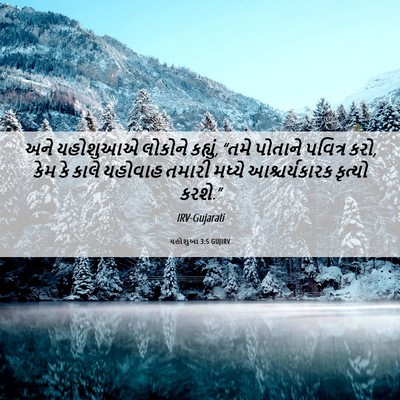Picture 06 - યહોશુઆ 3:5 GUJIRV - અને યહોશુઆએ - Bible Verse Picture