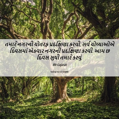 Picture 06 - યહોશુઆ 6:3 GUJIRV - તમારે નગરની ચોતરફ - Bible Verse Picture