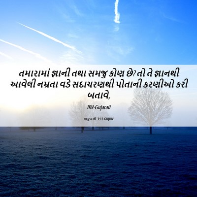 Picture 06 - યાકૂબનો 3:13 GUJIRV - તમારામાં જ્ઞાની - Bible Verse Picture