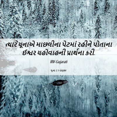 Picture 06 - યૂના 2:1 GUJIRV - ત્યારે યૂનાએ - Bible Verse Picture