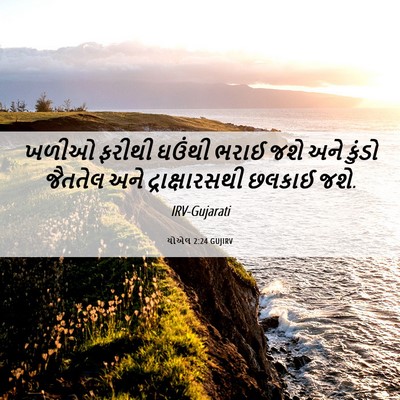 Picture 06 - યોએલ 2:24 GUJIRV - ખળીઓ ફરીથી ઘઉંથી - Bible Verse Picture