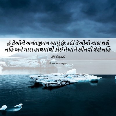 Picture 06 - યોહાન 10:28 GUJIRV - હું તેઓને - Bible Verse Picture