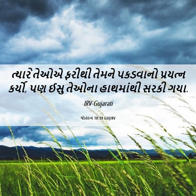 Picture 06 - યોહાન 10:39 GUJIRV - ત્યારે તેઓએ ફરીથી - Bible Verse Picture