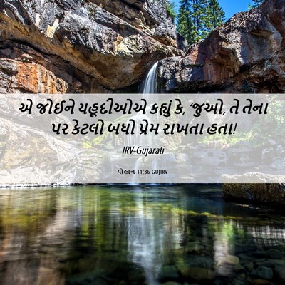 Picture 06 - યોહાન 11:36 GUJIRV - એ જોઈને યહૂદીઓએ - Bible Verse Picture