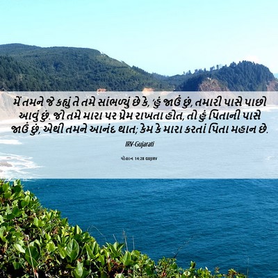 Picture 06 - યોહાન 14:28 GUJIRV - મેં તમને જે કહ્યું - Bible Verse Picture