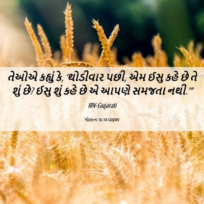 Picture 06 - યોહાન 16:18 GUJIRV - તેઓએ કહ્યું કે, - Bible Verse Picture