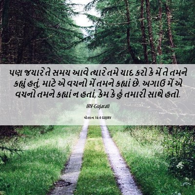 Picture 06 - યોહાન 16:4 GUJIRV - પણ જયારે તે સમય આવે - Bible Verse Picture