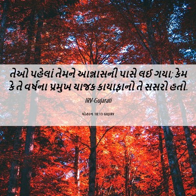 Picture 06 - યોહાન 18:13 GUJIRV - તેઓ પહેલાં તેમને - Bible Verse Picture