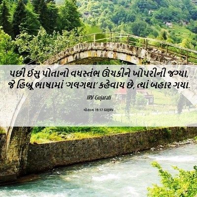 Picture 06 - યોહાન 19:17 GUJIRV - પછી ઈસુ પોતાનો - Bible Verse Picture