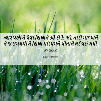Picture 06 - યોહાન 19:27 GUJIRV - ત્યાર પછી તે પેલા - Bible Verse Picture