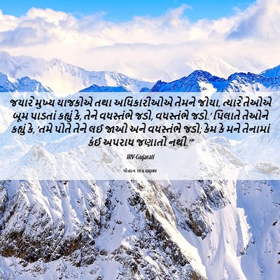 Picture 06 - યોહાન 19:6 GUJIRV - જયારે મુખ્ય - Bible Verse Picture
