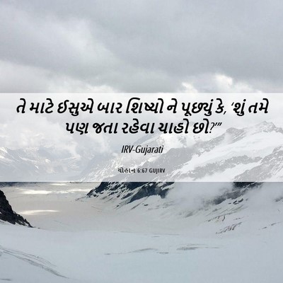 Picture 06 - યોહાન 6:67 GUJIRV - તે માટે ઈસુએ બાર - Bible Verse Picture