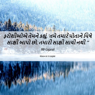 Picture 06 - યોહાન 8:13 GUJIRV - ફરોશીઓએ તેમને - Bible Verse Picture