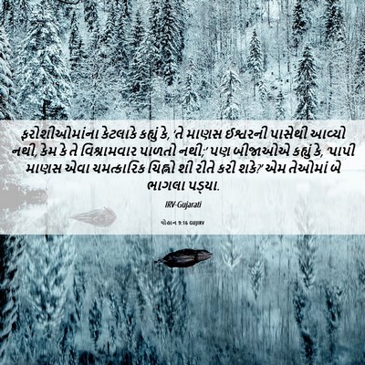 Picture 06 - યોહાન 9:16 GUJIRV - ફરોશીઓમાંના - Bible Verse Picture