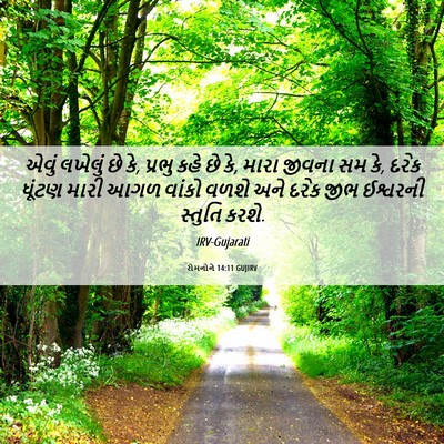 Picture 06 - રોમનોને 14:11 GUJIRV - એવું લખેલું છે કે, - Bible Verse Picture