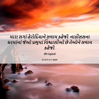 Picture 06 - રોમનોને 16:11 GUJIRV - મારા સગાં - Bible Verse Picture