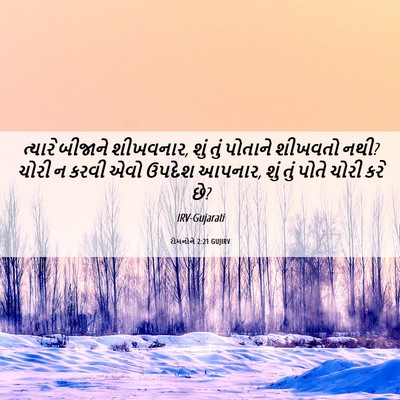 Picture 06 - રોમનોને 2:21 GUJIRV - ત્યારે બીજાને - Bible Verse Picture