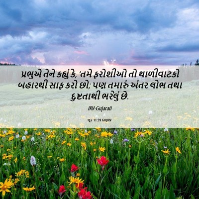 Picture 06 - લૂક 11:39 GUJIRV - પ્રભુએ તેને - Bible Verse Picture