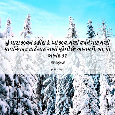 Picture 06 - લૂક 12:19 GUJIRV - હું મારા જીવને - Bible Verse Picture