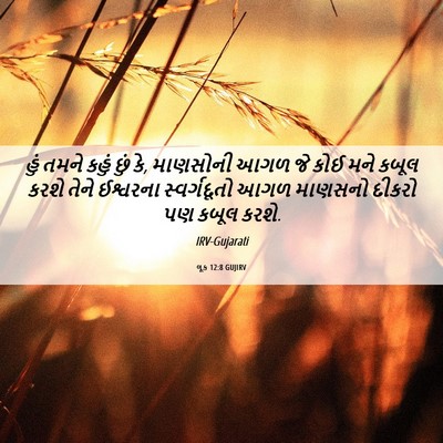 Picture 06 - લૂક 12:8 GUJIRV - હું તમને કહું છું - Bible Verse Picture