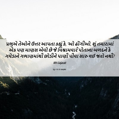 Picture 06 - લૂક 13:15 GUJIRV - પ્રભુએ તેઓને - Bible Verse Picture