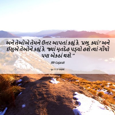 Picture 06 - લૂક 17:37 GUJIRV - અને તેઓએ તેમને - Bible Verse Picture