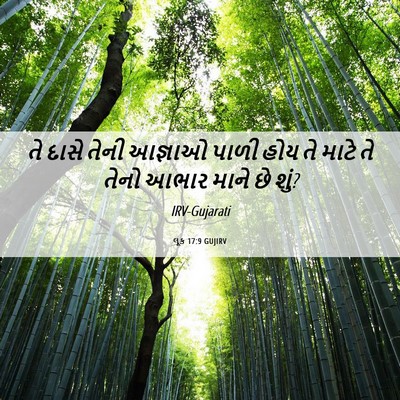 Picture 06 - લૂક 17:9 GUJIRV - તે દાસે તેની - Bible Verse Picture