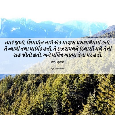 Picture 06 - લૂક 2:25 GUJIRV - ત્યારે જુઓ, શિમયોન - Bible Verse Picture