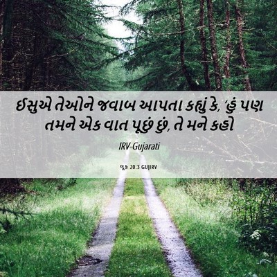Picture 06 - લૂક 20:3 GUJIRV - ઈસુએ તેઓને જવાબ - Bible Verse Picture