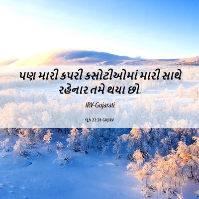 Picture 06 - લૂક 22:28 GUJIRV - પણ મારી કપરી - Bible Verse Picture