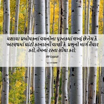 Picture 06 - લૂક 3:4 GUJIRV - યશાયા પ્રબોધકનાં - Bible Verse Picture