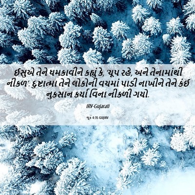 Picture 06 - લૂક 4:35 GUJIRV - ઈસુએ તેને - Bible Verse Picture