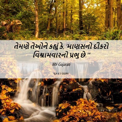 Picture 06 - લૂક 6:5 GUJIRV - તેમણે તેઓને - Bible Verse Picture