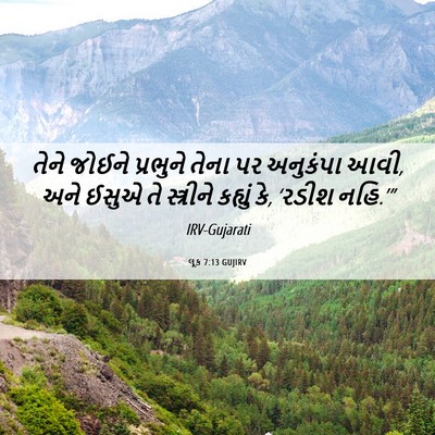 Picture 06 - લૂક 7:13 GUJIRV - તેને જોઈને - Bible Verse Picture