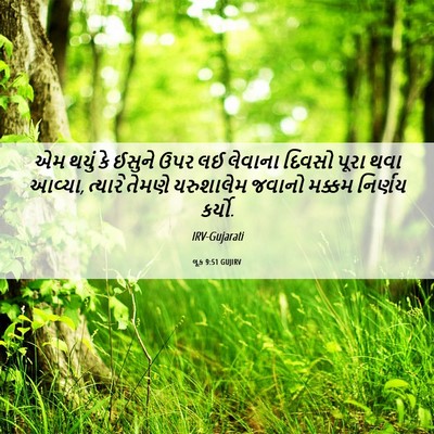 Picture 06 - લૂક 9:51 GUJIRV - એમ થયું કે ઈસુને - Bible Verse Picture